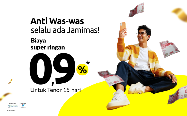 Even if you're in a bad condition, Jamimas is always ready to help with a low fee of only 0.9%! 😇💕