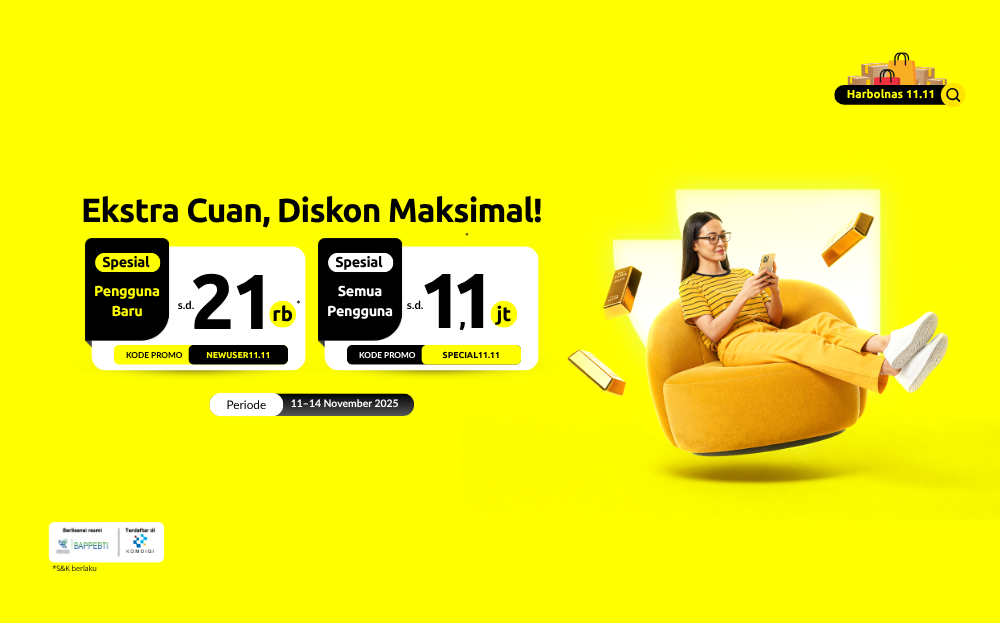 Harbolnas 11.11 Beli Emas