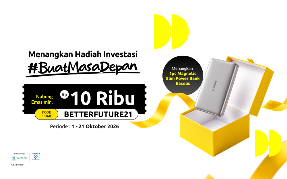Rajin Nabung Emas Bisa Dapat Hadiah ✨ Magnetic Power Bank✨ #BuatMasaDepan Jadi Lebih Aman! 🎁